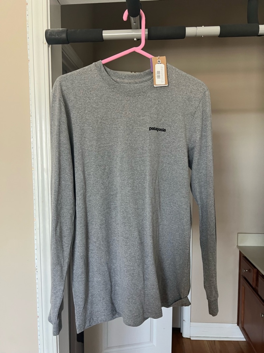 Patagonia Men’s Long-Sleeve Crew in Heather Gray